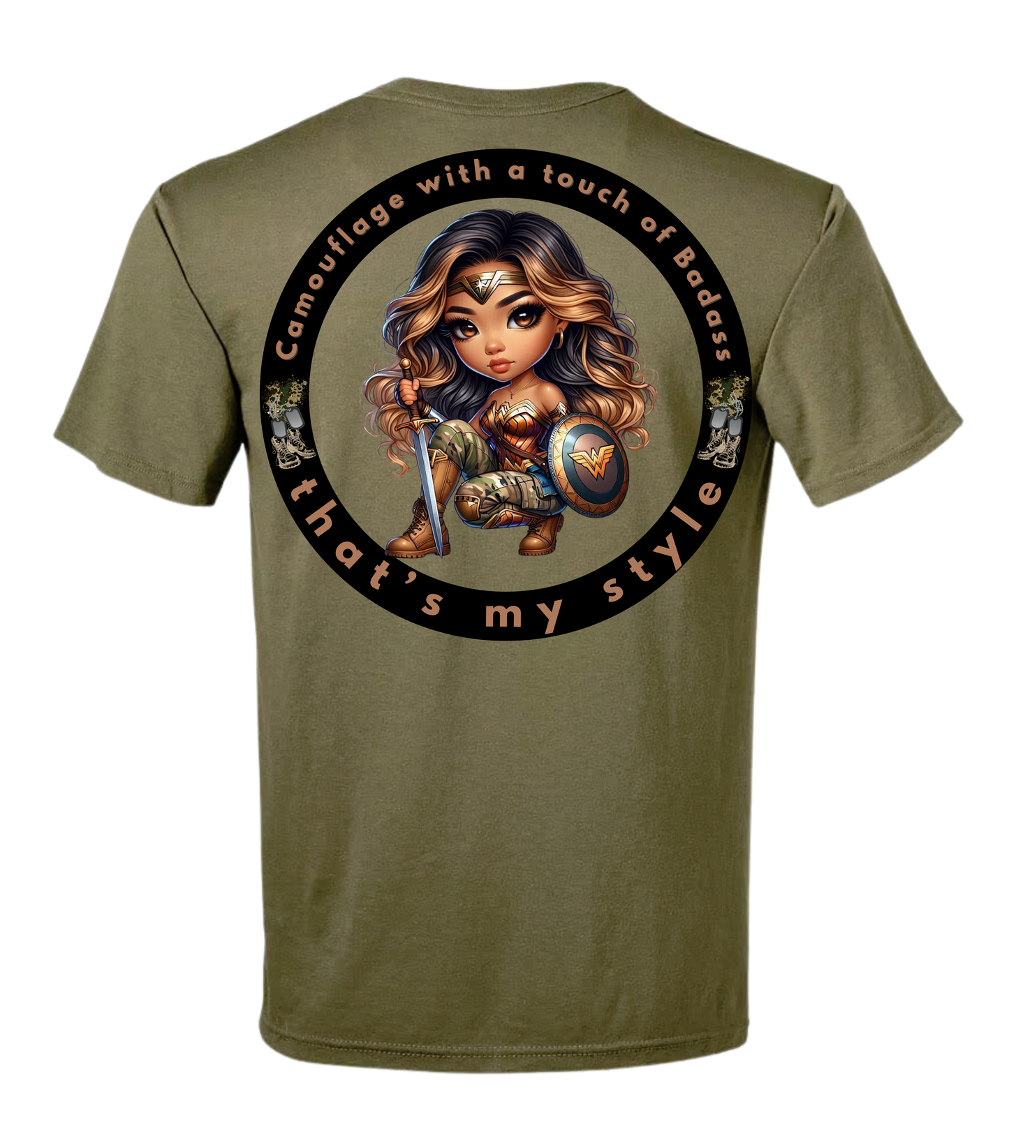 Camouflage with a touch of Badass that's my style
