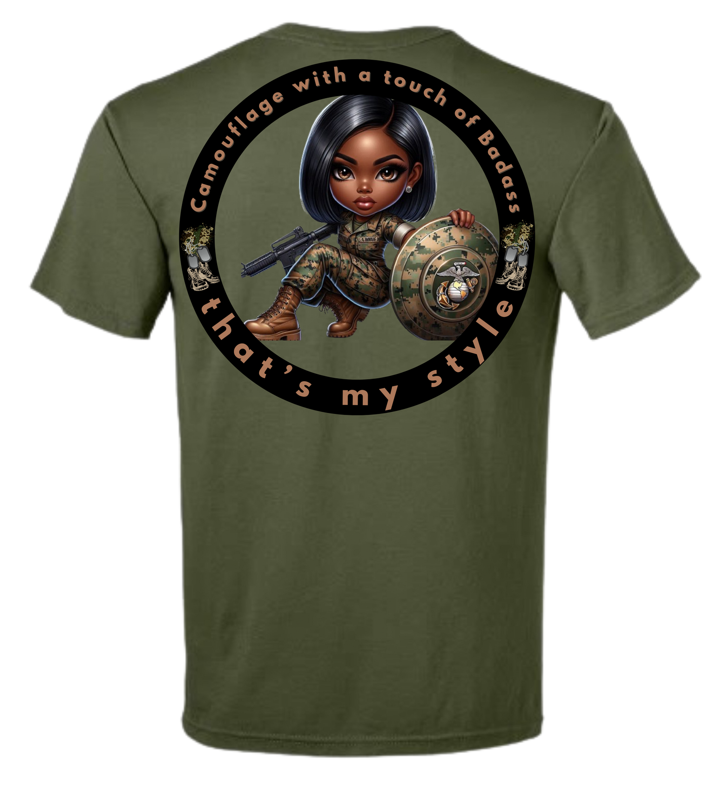Camouflage with a touch of Badass that's my style