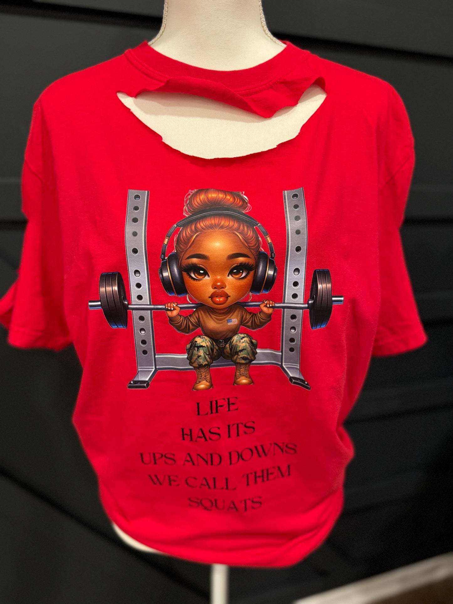 Life has its ups and downs, We call them Squats Workout Tshirt