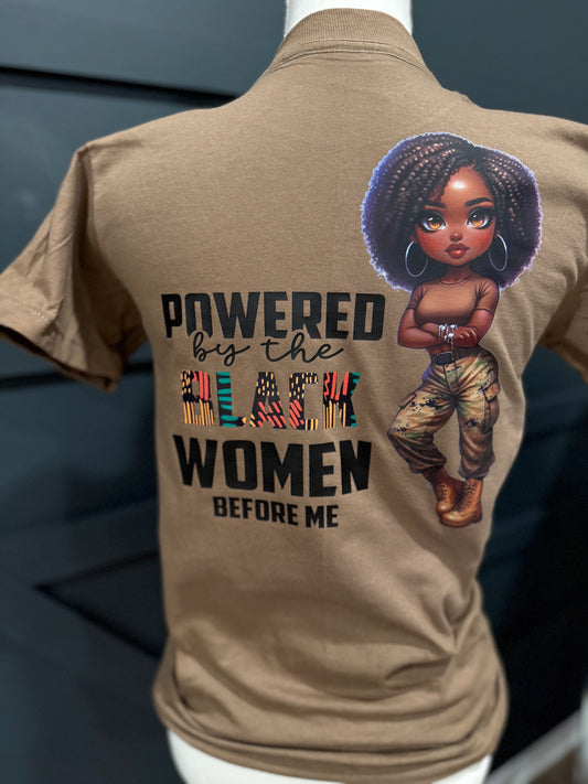 Powered By the Black Women Before Me Military Uniform Shirt