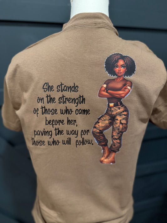 Standing on Strength of those who came before me Military Uniform Shirt