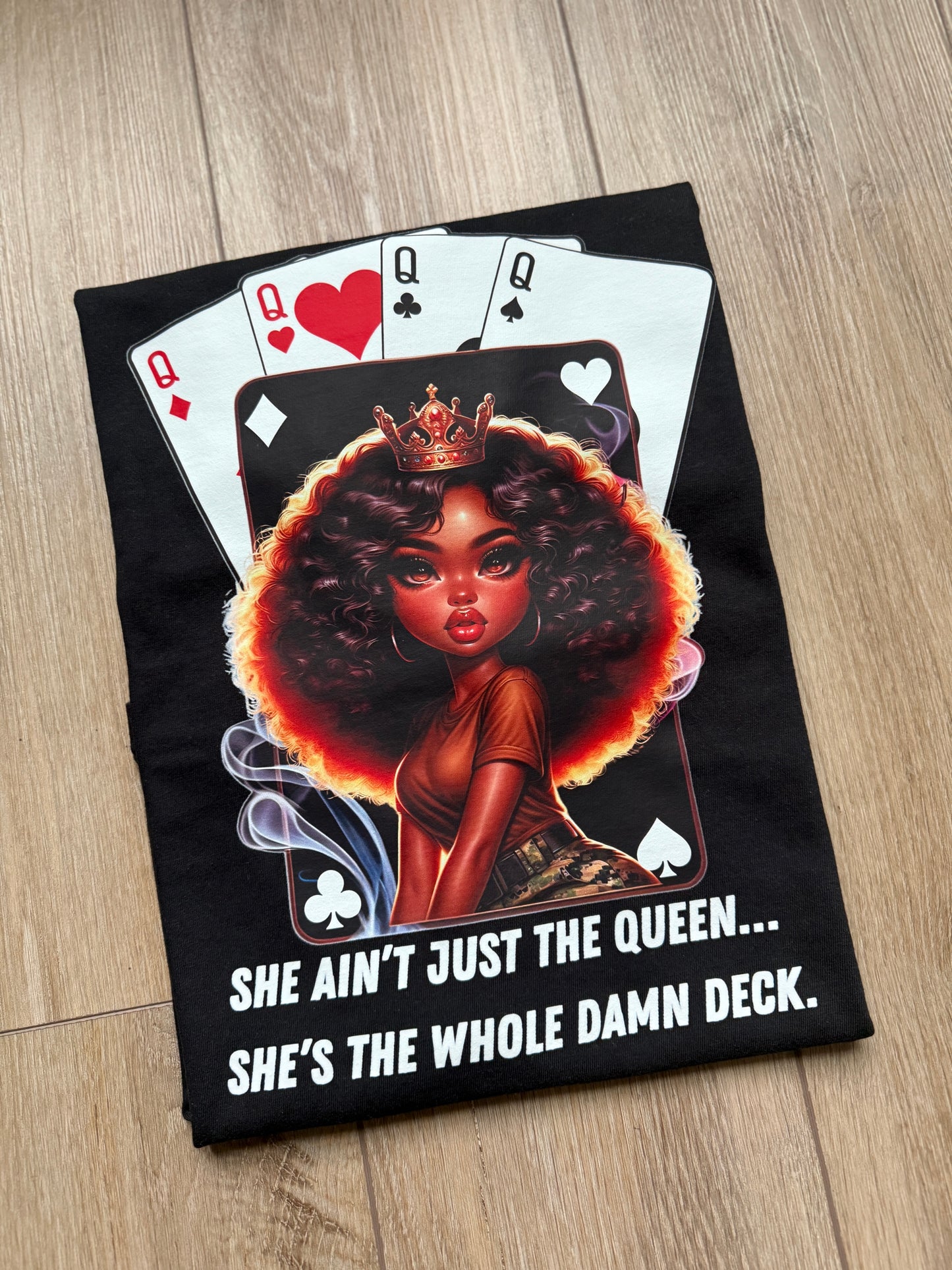 Crowned Queen Playing Card Tee
