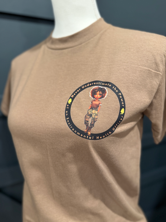 Never Underestimate the Power of an Environmental Health Officer Custom Military Uniform T-shirt Version 2